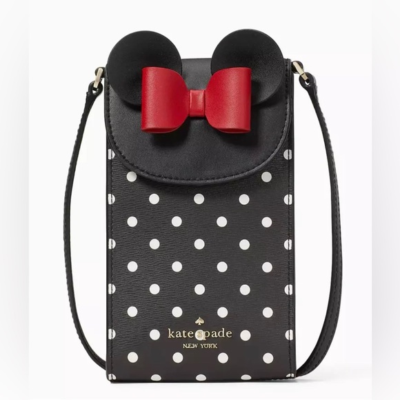 NWOT Disney X Kate Spade Minnie Mouse North South Flap Phone Crossbody  $228 - Picture 2 of 12